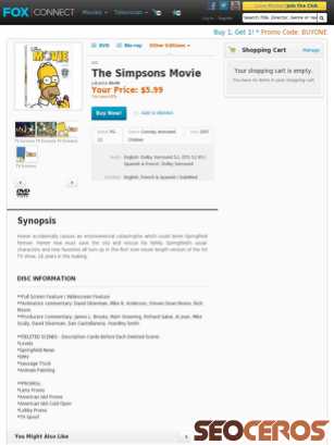 simpsonsmovie.com tablet förhandsvisning