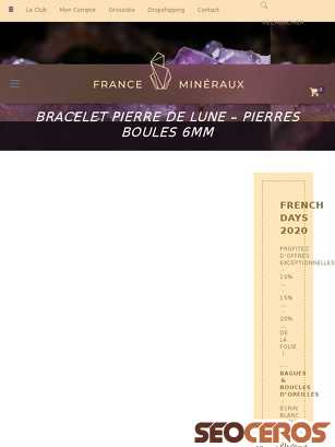 france-mineraux.fr/boutique/bijoux/bracelets/bracelet-pierre-de-lune-pierres-boules-6mm tablet 미리보기