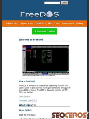 freedos.org tablet előnézeti kép