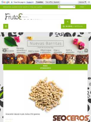 frutoseco.com tablet preview