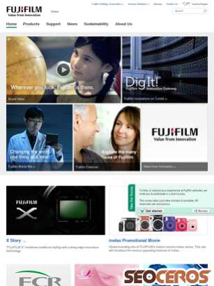 fujifilm.com tablet vista previa
