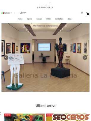 galleriafonderia.com tablet náhled obrázku