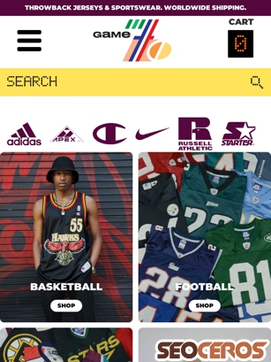 game7sportswear.com tablet preview