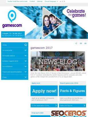 gamescom-cologne.com tablet előnézeti kép
