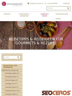 genussreisen.de/reisetipps-und-rezepte-fur-gourmets tablet anteprima