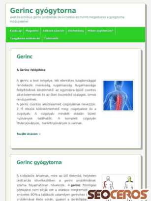 gerinc-gyogytorna.hu tablet Vista previa
