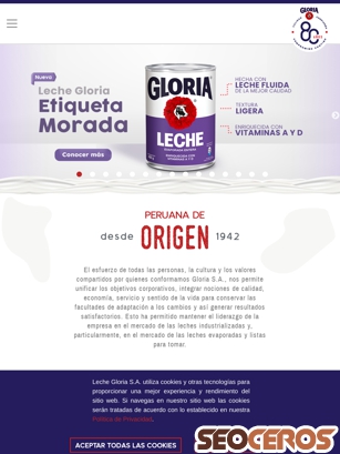 gloria.com.pe tablet előnézeti kép