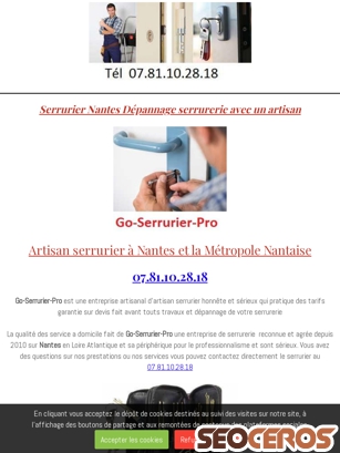 go-serrurier-pro.com tablet vista previa