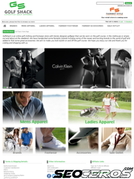 golfshack.co.uk tablet náhled obrázku
