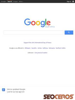 google.co.za tablet obraz podglądowy