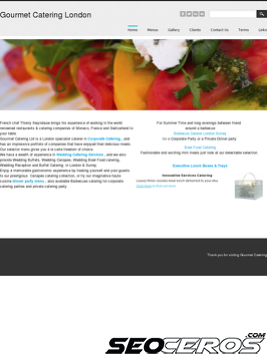 gourmetcatering.co.uk tablet preview