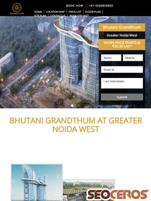 grandthumnoida.net.in tablet náhled obrázku