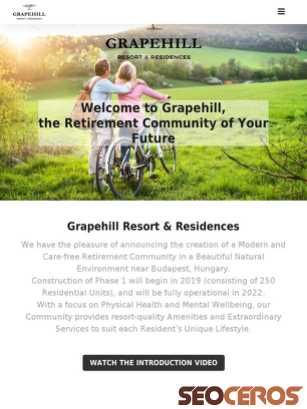 grapehill.eu tablet vista previa