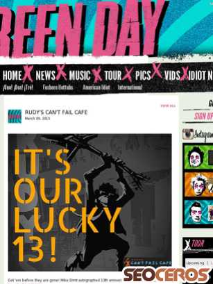 greenday.com tablet preview