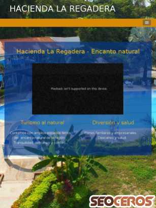 haciendalaregadera.com tablet náhľad obrázku