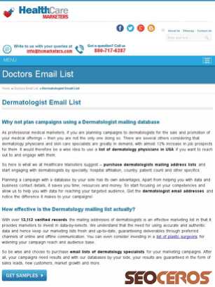 hcmarketers.com/dermatologist-email-list tablet prikaz slike