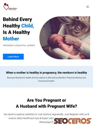 healthymother-healthybaby.com tablet preview