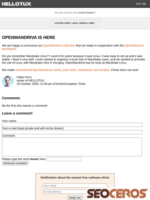 hellotux.com/OpenMandriva_is_here tablet Vista previa