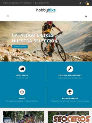hobby-bike.es tablet förhandsvisning