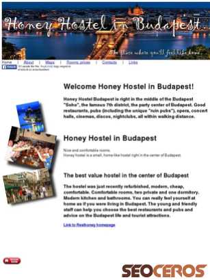 honeyhostel.hu tablet preview