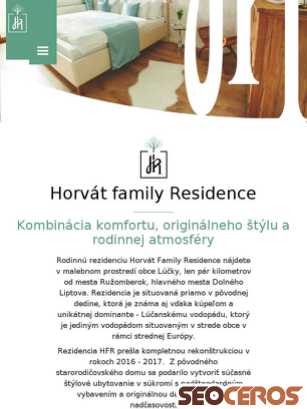 horvatresidence.sk tablet preview