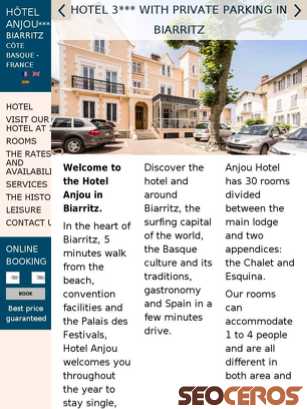 hotel-anjou-biarritz.com tablet previzualizare