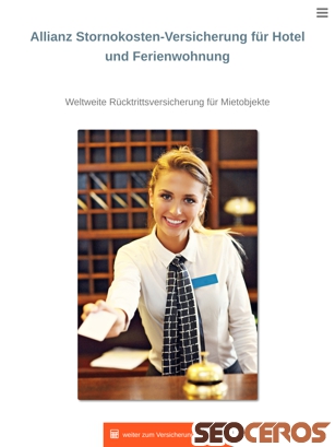 hotel-stornokosten-versicherung.de tablet Vorschau