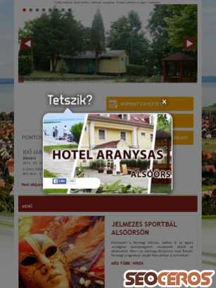 hotelaranysas.hu tablet vista previa