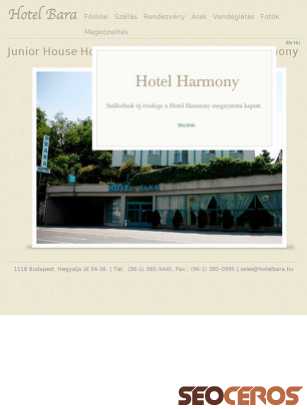 hotelbara.hu tablet Vista previa
