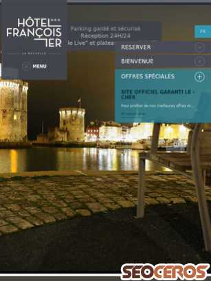 hotelfrancois1er.fr tablet prikaz slike