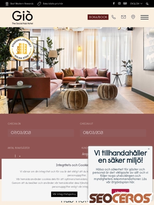 hotelgio.se tablet előnézeti kép