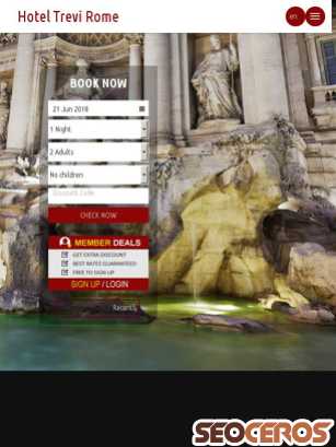 hoteltrevirome.com tablet preview