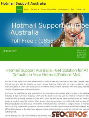 hotmailsupportnumberaustralia.com tablet preview