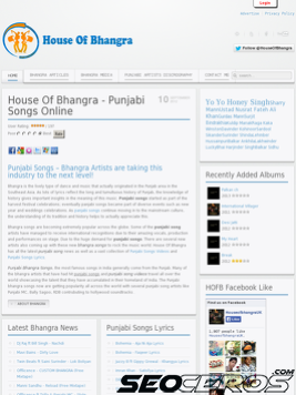 houseofbhangra.co.uk tablet preview