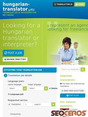 hungarian-translator.eu tablet náhled obrázku