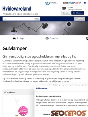 hvidevareland.dk/gulvlamper tablet preview