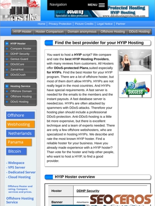 hyip-hosting.com tablet preview