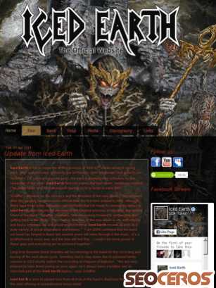 icedearth.com tablet preview