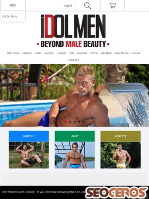 idol-men.com tablet förhandsvisning