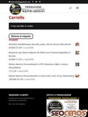 imballaggiadesivi.com/carrello tablet förhandsvisning