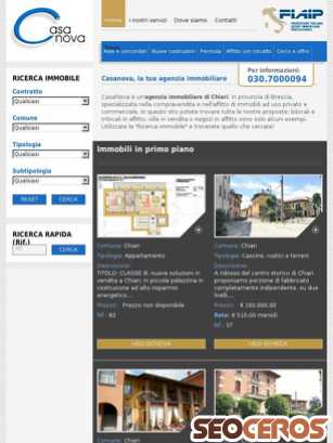 immobiliarecasanova.com tablet náhled obrázku