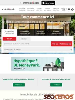 immobilier.ch tablet preview