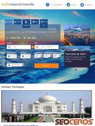 indiatoursntravels.com tablet előnézeti kép