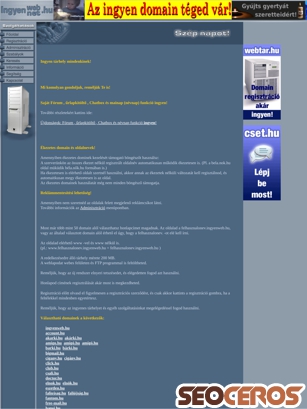 ingyenweb.hu tablet előnézeti kép