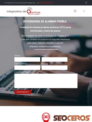 integralarm.com.mx tablet náhľad obrázku