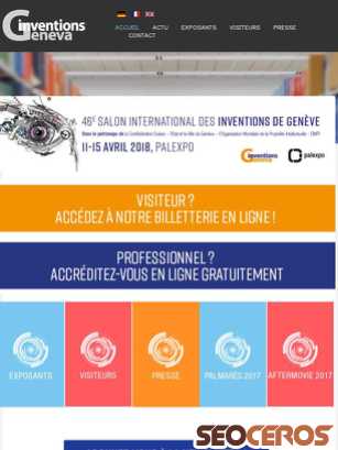 inventions-geneva.ch/fr tablet előnézeti kép
