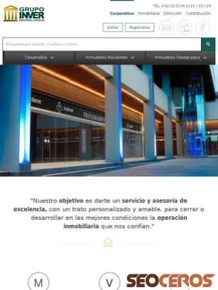 invermobiliaria.com.mx/Home/Corporativo tablet előnézeti kép