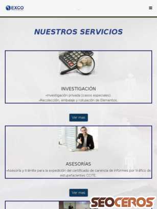 investigacionesexco.com tablet náhľad obrázku