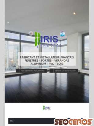 iris-fenetres.com tablet vista previa