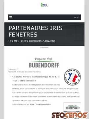 iris-fenetres.com/volet-roulant-bubendorff tablet प्रीव्यू 